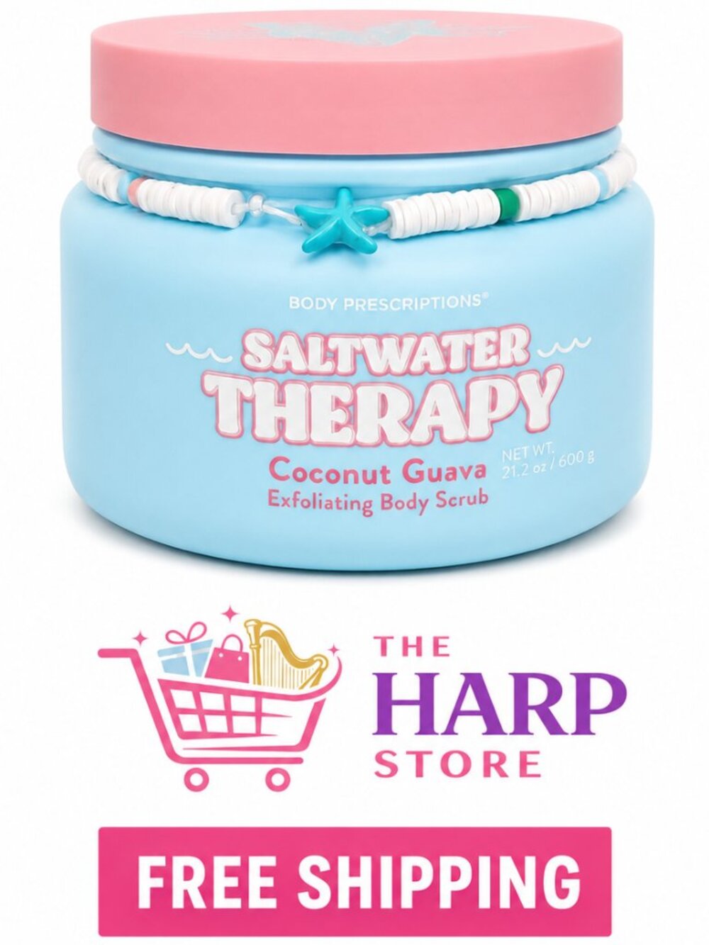 Body Prescriptions Saltwater Therapy Coconut Guava Exfoliating Body Scrub 21.2 o
